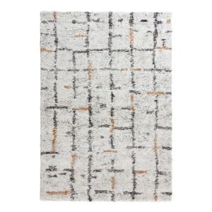Krémovobiely koberec Mint Rugs Grid, 80 x 150 cm
