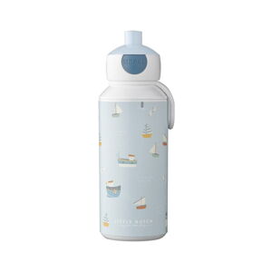 Biela/svetlomodrá detská fľaša 400 ml – Mepal