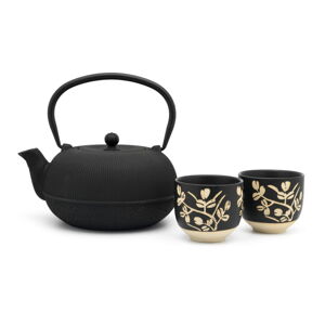 Čierna porcelánová/liatinová čajová súprava Sichuan – Bredemeijer