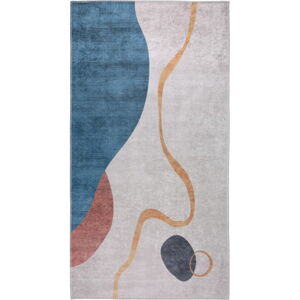Modrý/krémovobiely umývateľný koberec 160x230 cm – Vitaus