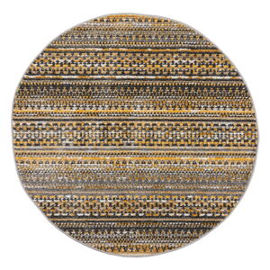 Okrúhly koberec v horčicovej farbe 140x140 cm Camino – Flair Rugs