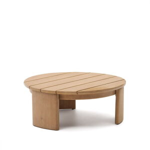 Okrúhly záhradný odkladací stolík z eukalyptového dreva ø 90 cm Xoriguer – Kave Home