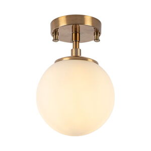 Biele/v bronzovej farbe stropné svietidlo so skleneným tienidlom ø 15 cm Atmaca – Opviq lights