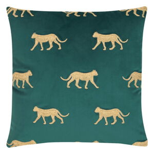 Zelená dekoratívna obliečka na vankúš Westwing Collection Cheetah, 40 x 40 cm
