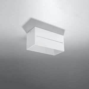 Biele stropné svietidlo s kovovým tienidlom 10x20 cm Lorum – Nice Lamps