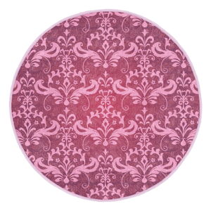 Ružový prateľný/vhodné pre robotické vysávače okrúhly koberec ø 80 cm Comfort – Mila Home