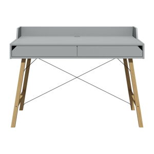 Sivý písací stôl Lotta BELLAMY, šírka 120 cm