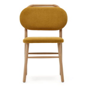 Jedálenské stoličky v súprave 2 ks v horčicovej farbe Helda – Kave Home