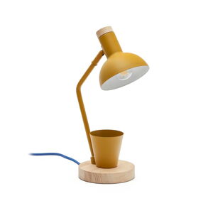 Stolová lampa v horčicovej farbe s kovovým tienidlom (výška  37 cm) Katia – Kave Home