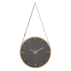 Čierne nástenné hodiny Mauro Ferretti Elegant, ø 34 cm