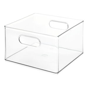Transparentný úložný box iDesign The Home Edit, 25,4 x 25,3 x 15,4 cm