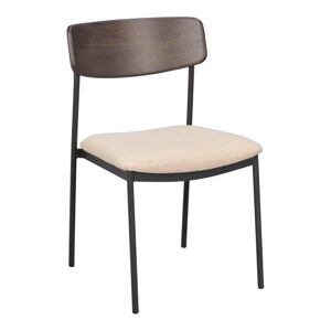 Krémovobiele/tmavohnedé jedálenské stoličky v súprave 2 ks Maymont – Rowico