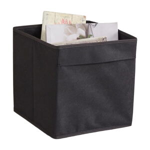 Čierny látkový úložný box 30x30x30 cm – Mioli Decor