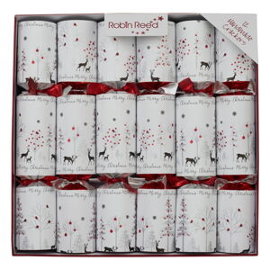 Vianočné crackery v súprave 12 ks Silhouette - Robin Reed