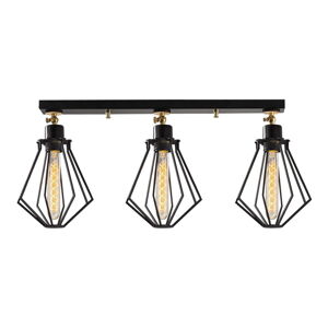 Čierne/v zlatej farbe stropné svietidlo s kovovým tienidlom ø 18 cm Oylat – Opviq lights