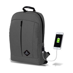 Sivý batoh s USB portom My Valice GALAXY Smart Bag