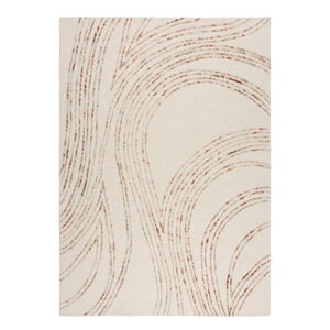 Oranžový/krémovobiely vlnený koberec 80x150 cm Abstract Swirl – Flair Rugs