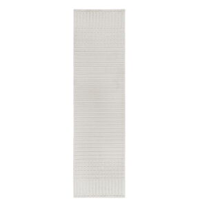 Biely prateľný behúň zo ženilky 60x240 cm Elton – Flair Rugs