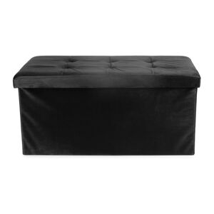 Čierny zamatový taburet – Compactor