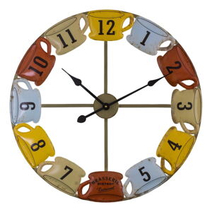 Nástenné hodiny Antic Line Tasses, ø 60,5 cm