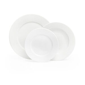 12-dielna súprava bielych porcelánových tanierov Bonami Essentials Imperio