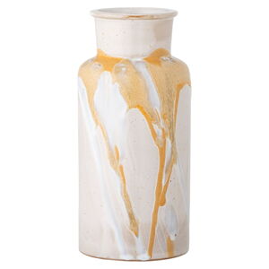 Krémovobiela kameninová ručne vyrobená váza Savana – Bloomingville