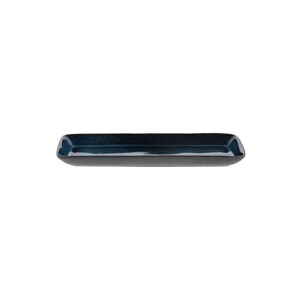 Čierno-modrá kameninová servírovacia tácka Bitz, 38 x 14 cm