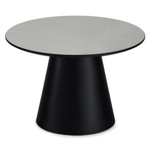 Čierny/svetlosivý konferenčný stolík s doskou v dekore mramoru ø 60 cm Tango – Furnhouse