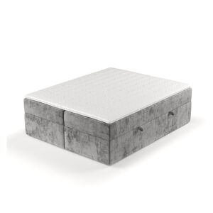 Sivá boxspring posteľ s úložným priestorom 160x200 cm Yoko – Maison de Rêve