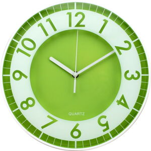 Zelené nástenné hodiny Postershop Moderna, ø 30 cm