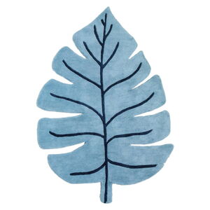 Modrý detský koberec 105x150 cm Monstera Leaf – Lilipinso