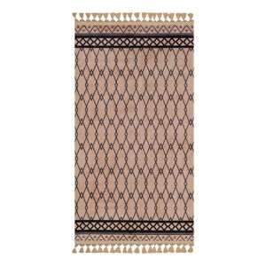 Hnedý umývateľný koberec behúň 300x100 cm - Vitaus