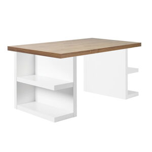 Hnedý pracovný stôl TemaHome Multi, dĺžka 160 cm