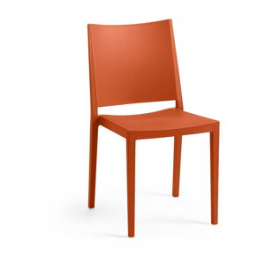 Oranžová plastová záhradná stolička Mosk – Rojaplast