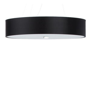 Čierne závesné svietidlo s textilným tienidlom ø 60 cm Herra – Nice Lamps