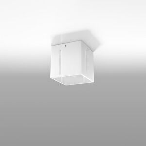 Biele stropné svietidlo s kovovým tienidlom 10x10 cm Pax – Nice Lamps