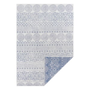 Modro-biely vonkajší koberec Ragami Circle, 120 x 170 cm
