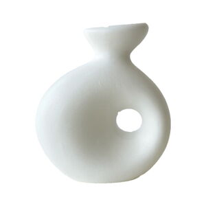 Biela keramická váza Rulina Delta