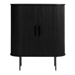 Čierna skrinka v dekore duba 100x118 cm Nola – Unique Furniture