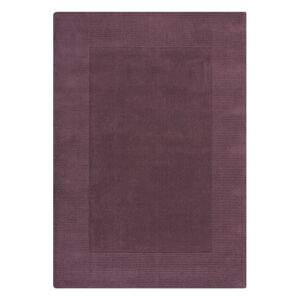 Tmavofialový ručne tkaný vlnený koberec 120x170 cm Border – Flair Rugs