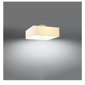 Biele stropné svietidlo so skleneným tienidlom/s textilným tienidlom 45x45 cm Kortez – Nice Lamps
