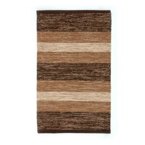 Hnedo-béžový bavlnený koberec Webtappeti Happy, 55 x 140 cm