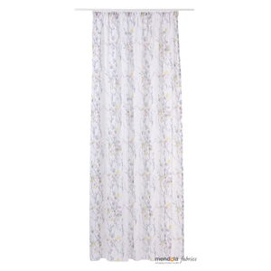 Biela/sivá záclona 300x260 cm Olivia – Mendola Fabrics