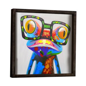 Dekoratívny zarámovaný obraz Frog, 34 × 34 cm