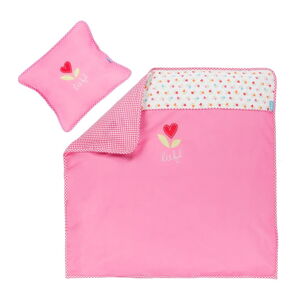 Ružová deka do detskej postieľky Tiseco Home Studio, 80 x 80 cm