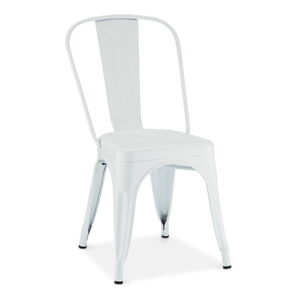 Biele kovové jedálenské stoličky v súprave 2 ks Korona – Furnhouse