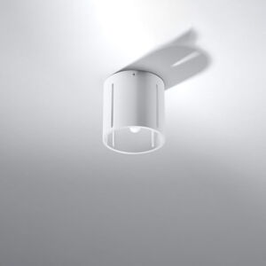 Biele stropné svietidlo s kovovým tienidlom Vulco – Nice Lamps