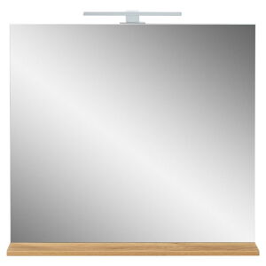 Nástenné zrkadlo s osvetlením/s poličkou 15x75 cm Menen – Germania