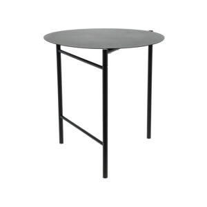 Čierny kovový okrúhly jedálenský stôl ø 70 cm Disc – Zone