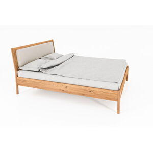 Dvojlôžková posteľ z dubového dreva s čalúneným čelom 140x200 cm Pola - The Beds